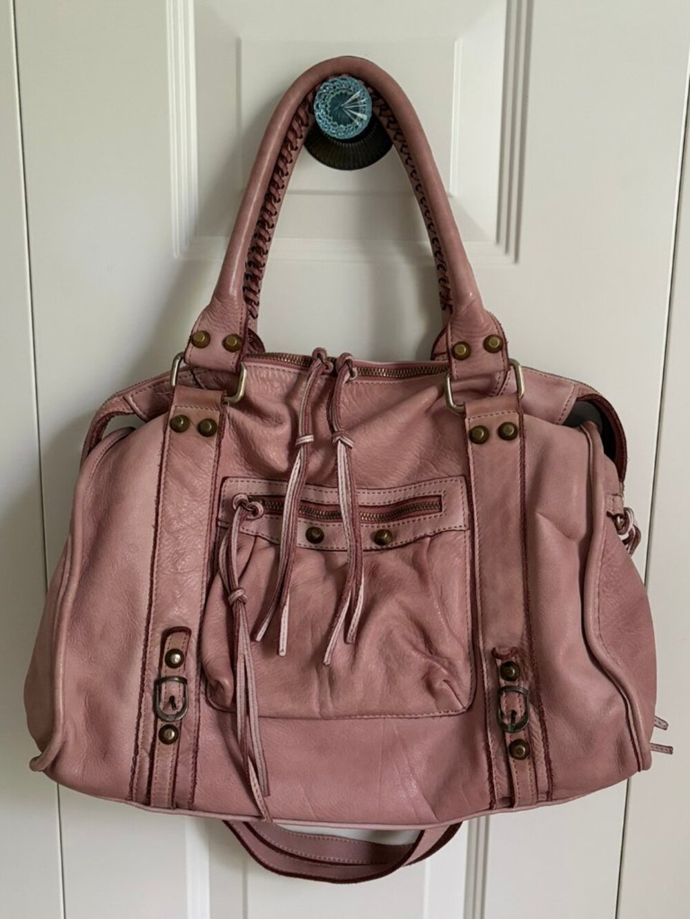 Lusher Fringe Hobo Satchel Bag EUC
